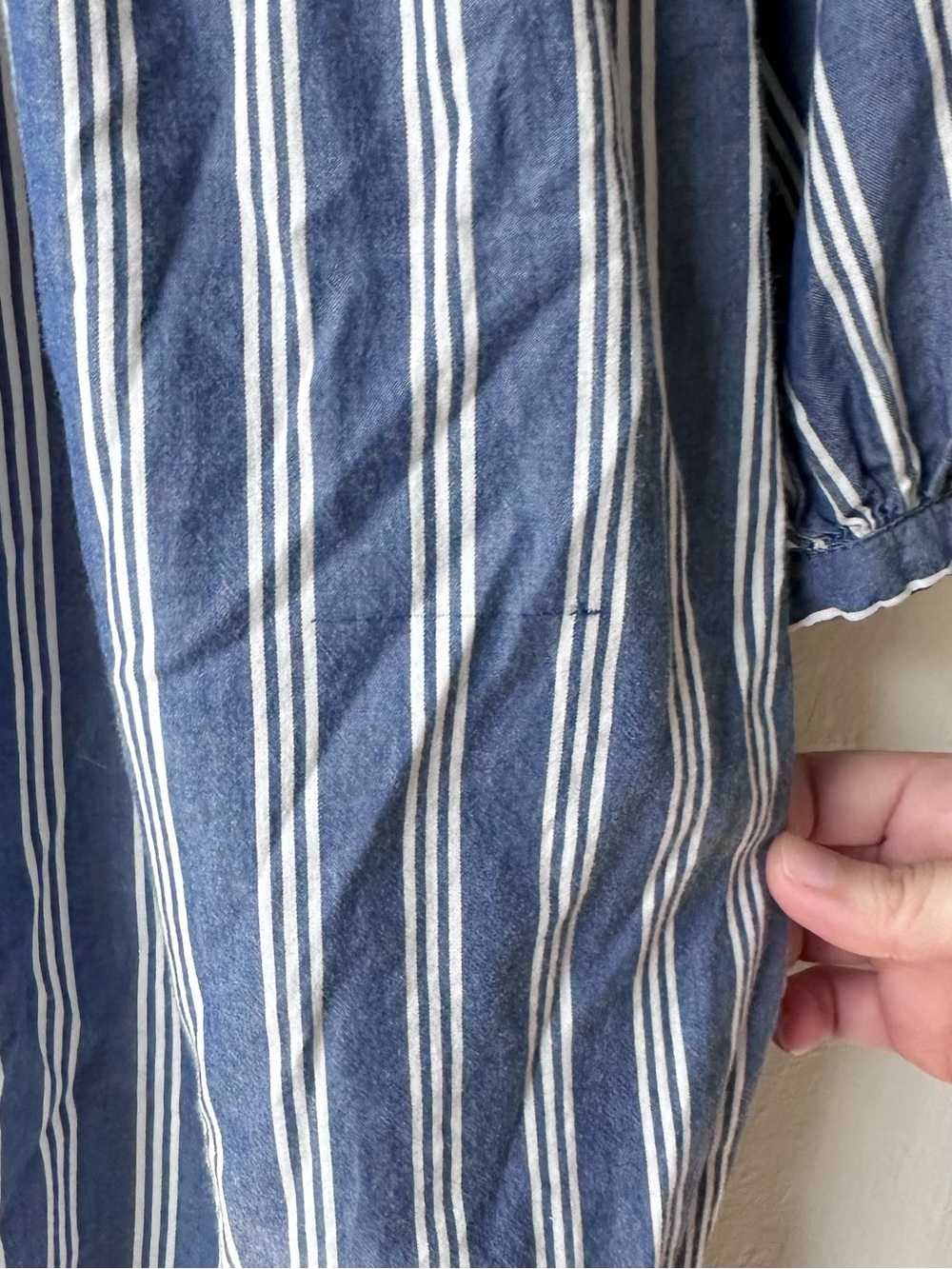 Old navy blue & white striped all day maxi dress women’s large coastal grandma - Picture 6 of 9